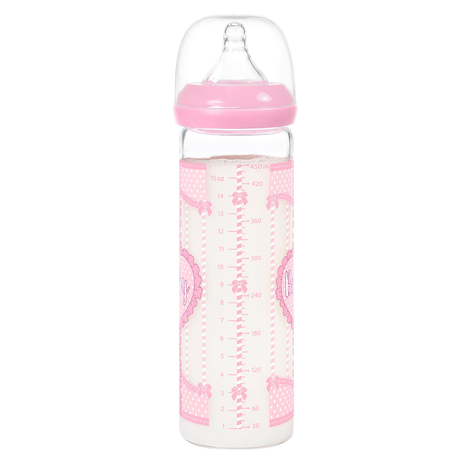 LittleForBig Adult Bottle Ultra Printed Specialty Oversized Glass Feeding Blushing Pattern - Image 6