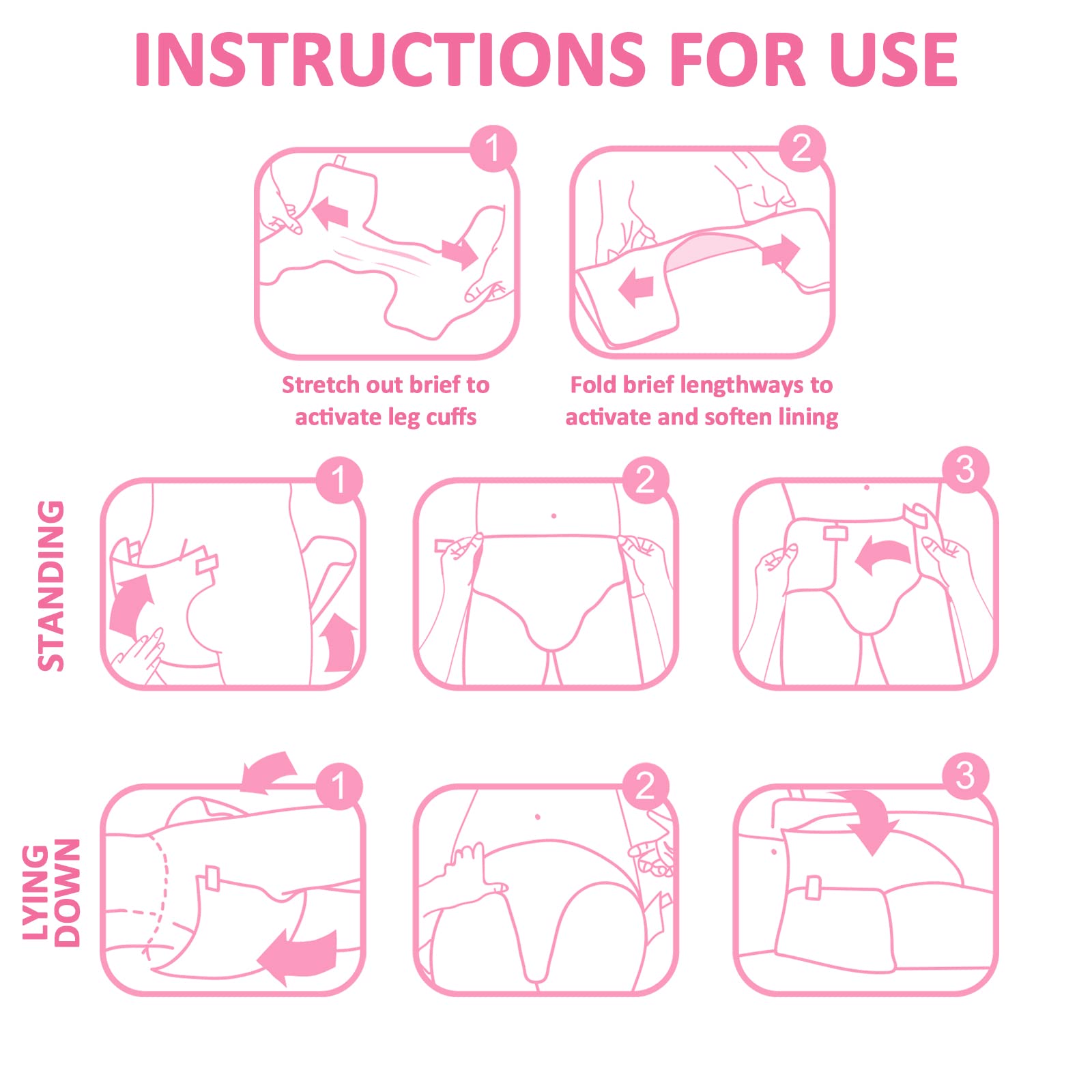 Littleforbig Adult Printed Diaper 40 Pieces (4 Packs) - Baby Usagi (Medium 28"-38") - Image 8