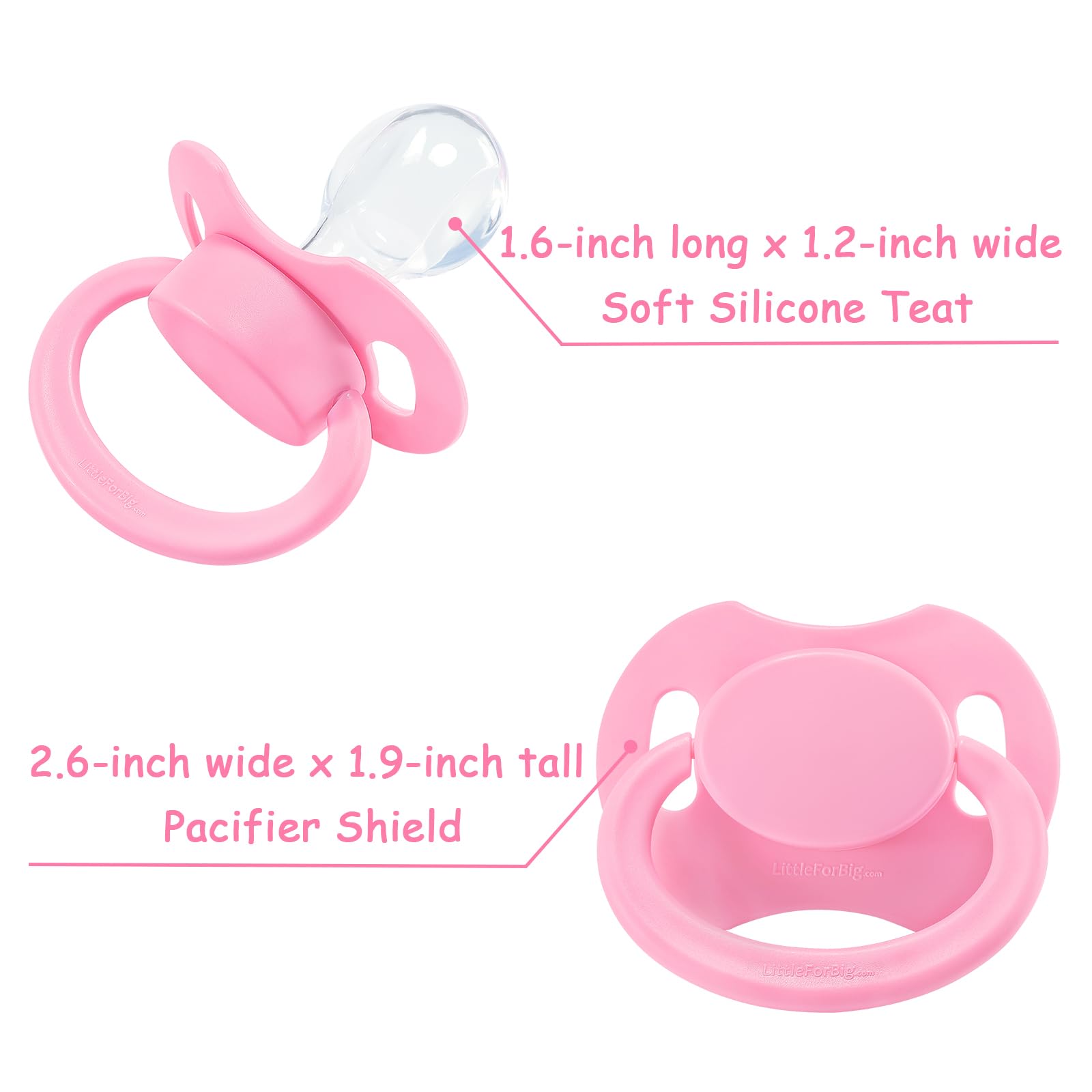 Littleforbig Bigshield Generation-II Adult Sized Pacifier Rosy - Image 6