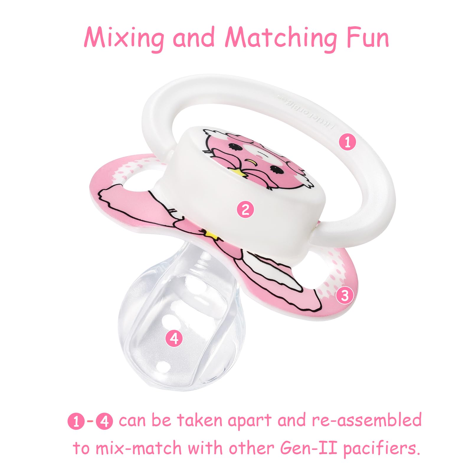 LittleForBig Bigshield Generation-II Adult Sized Printed Pacifier Baby Usagi Pattern - Image 4