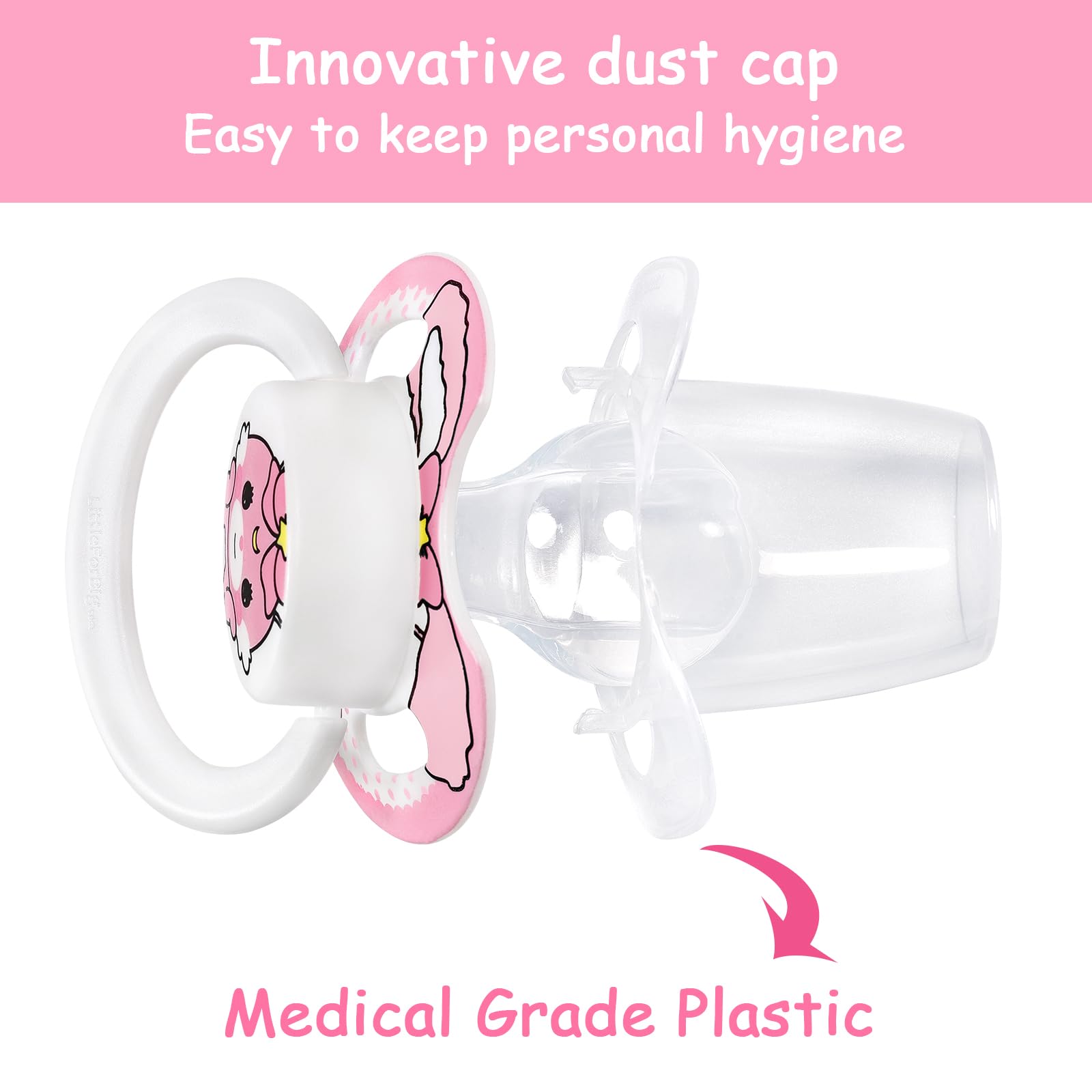 LittleForBig Bigshield Generation-II Adult Sized Printed Pacifier Baby Usagi Pattern - Image 5