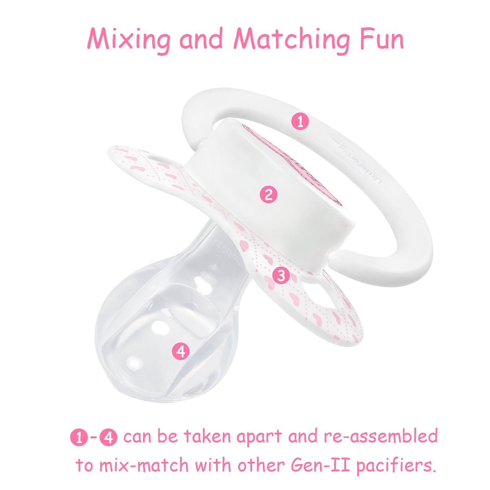 LittleForBig Bigshield Generation-II Adult Sized Printed Pacifier Blushing Baby Pattern - Image 3