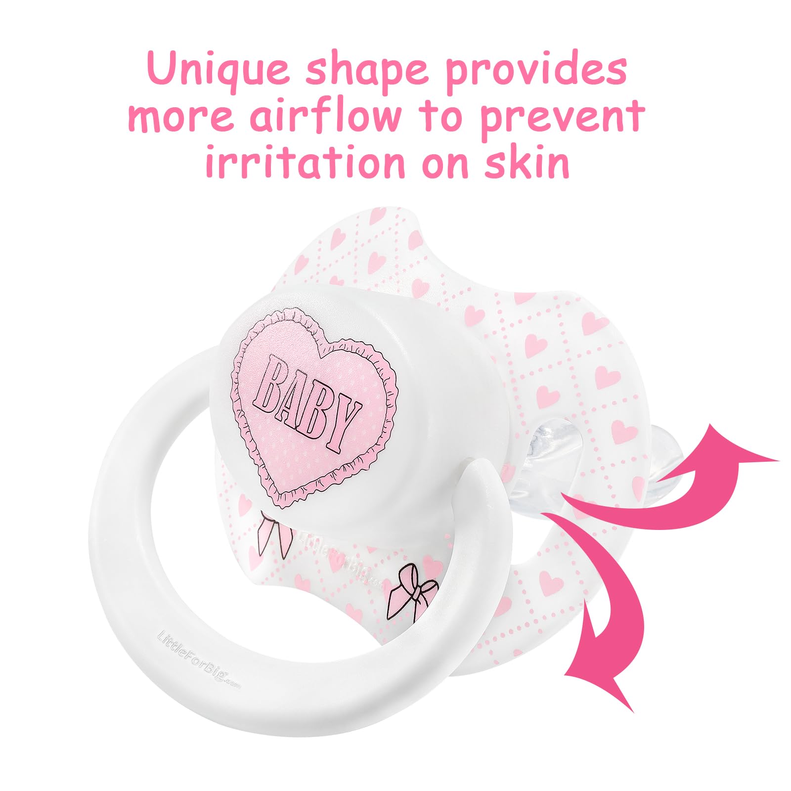 LittleForBig Bigshield Generation-II Adult Sized Printed Pacifier Blushing Baby Pattern - Image 4