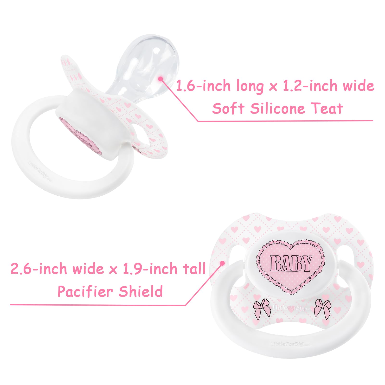 LittleForBig Bigshield Generation-II Adult Sized Printed Pacifier Blushing Baby Pattern - Image 6