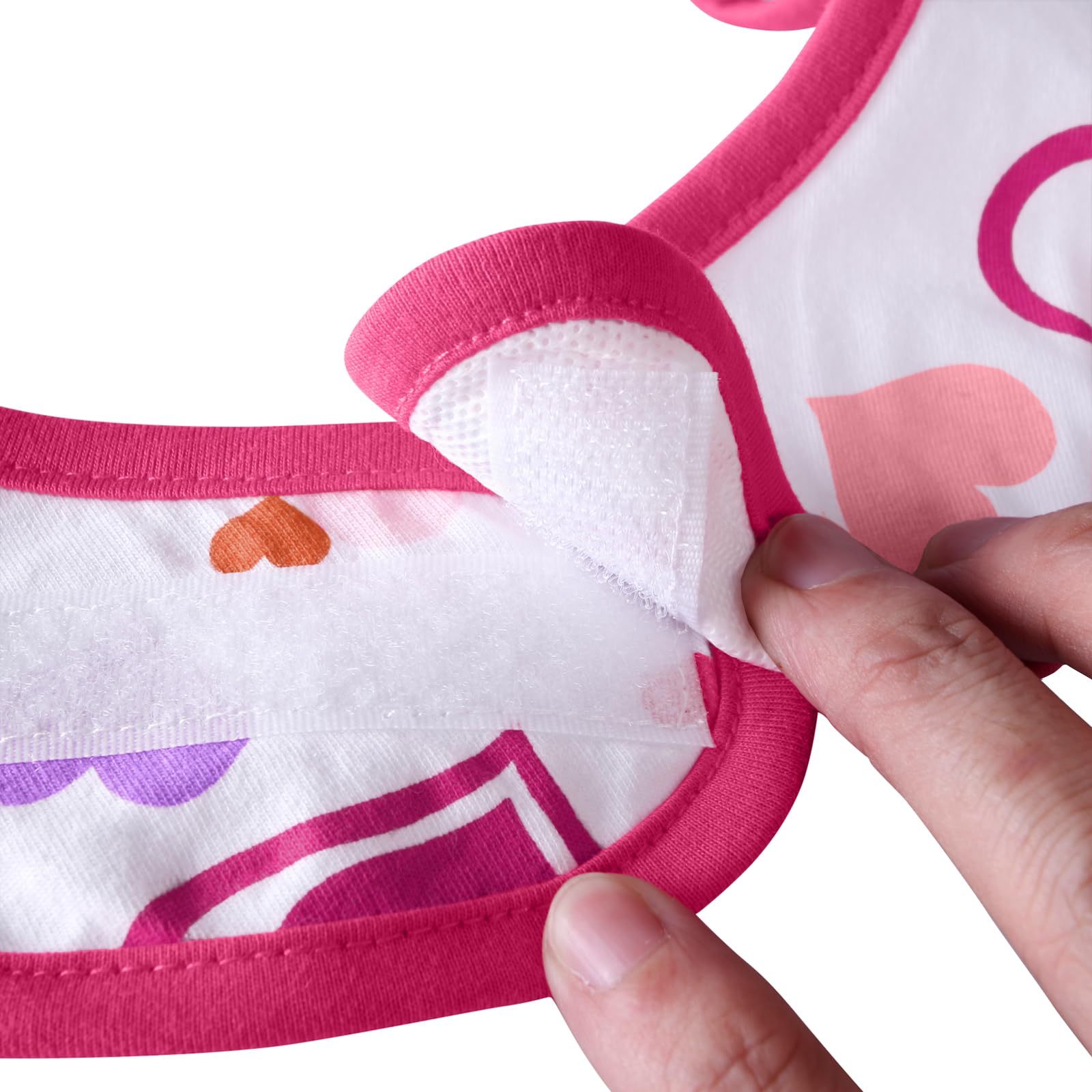 Littleforbig Cotton Waterproof Babydoll Printed Adult Bib with Adjustable Hook-and-Loop Fastener Closure - Princess Hearts Adult Bib - Image 6