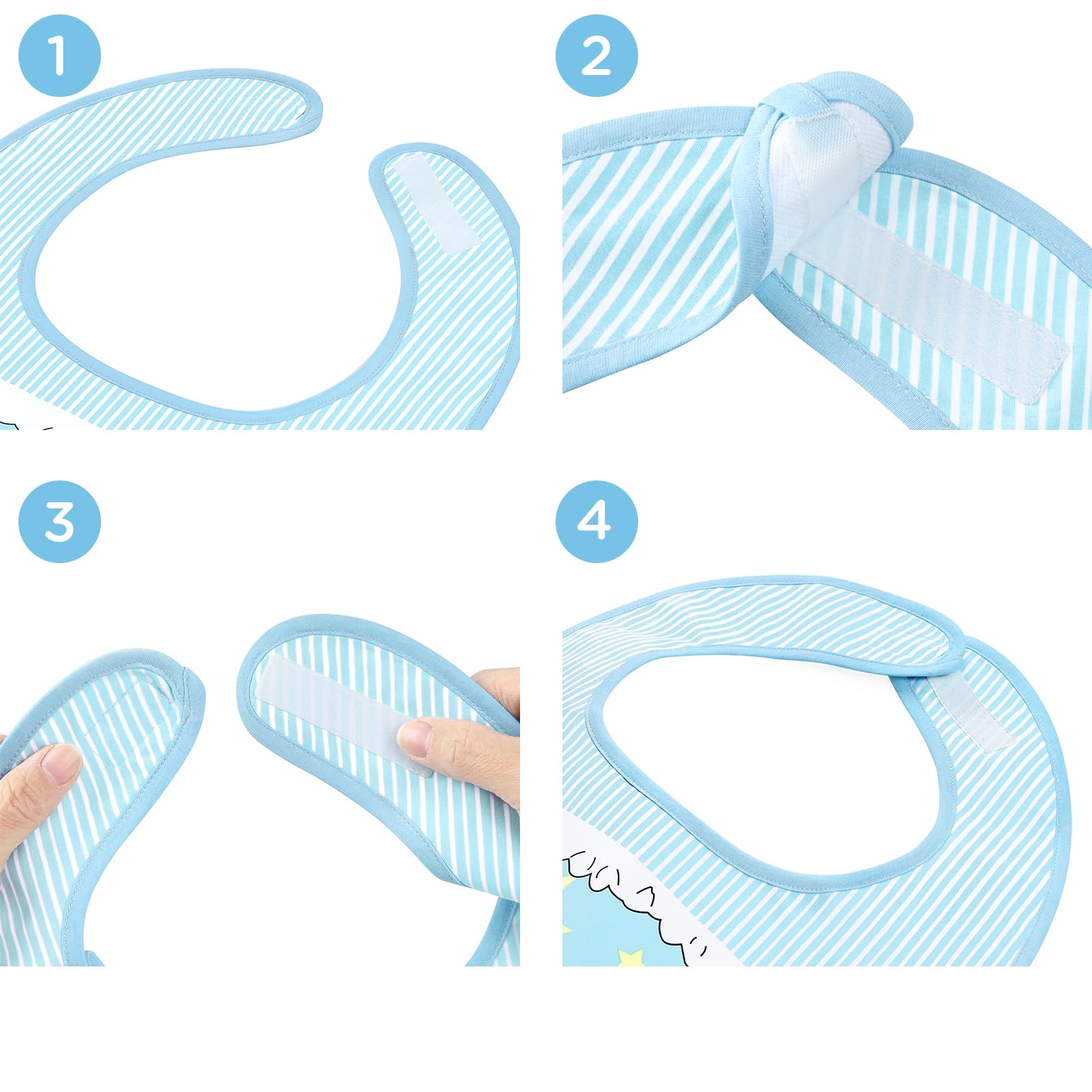 Littleforbig Cotton Waterproof Babydoll Printed Adult Bib with Adjustable Hook-and-Loop Fastener Closure - Little Dreamers Adult Bib - Image 3