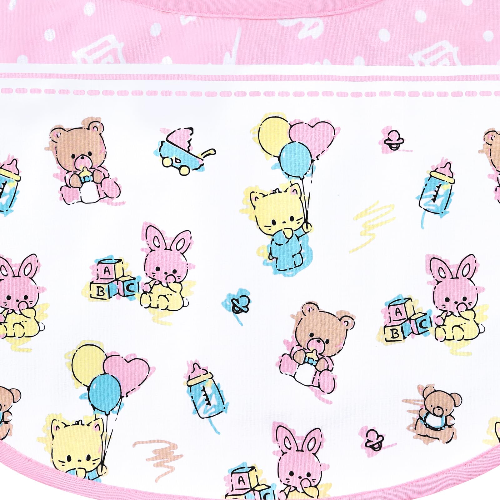 Littleforbig Cotton Waterproof Babydoll Printed Adult Bib with Adjustable Hook-and-Loop Fastener Closure - Baby Cuties Adult Bib - Image 7