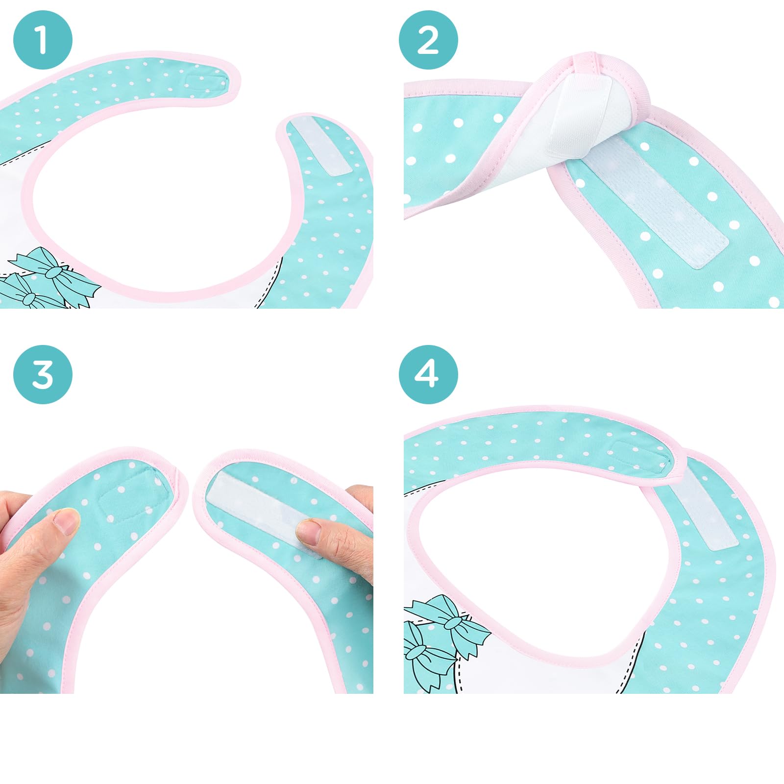 Littleforbig Cotton Waterproof Printed Adult Bib with Adjustable Hook-and-Loop Fastener Closure - Peter Pan Collar Parade Adult Bib - Image 3