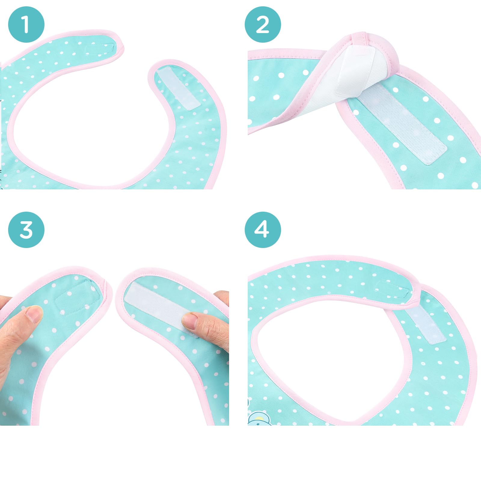 Littleforbig Cotton Waterproof Printed Adult Bib with Adjustable Hook-and-Loop Fastener Closure - Parade Adult Bib - Image 3