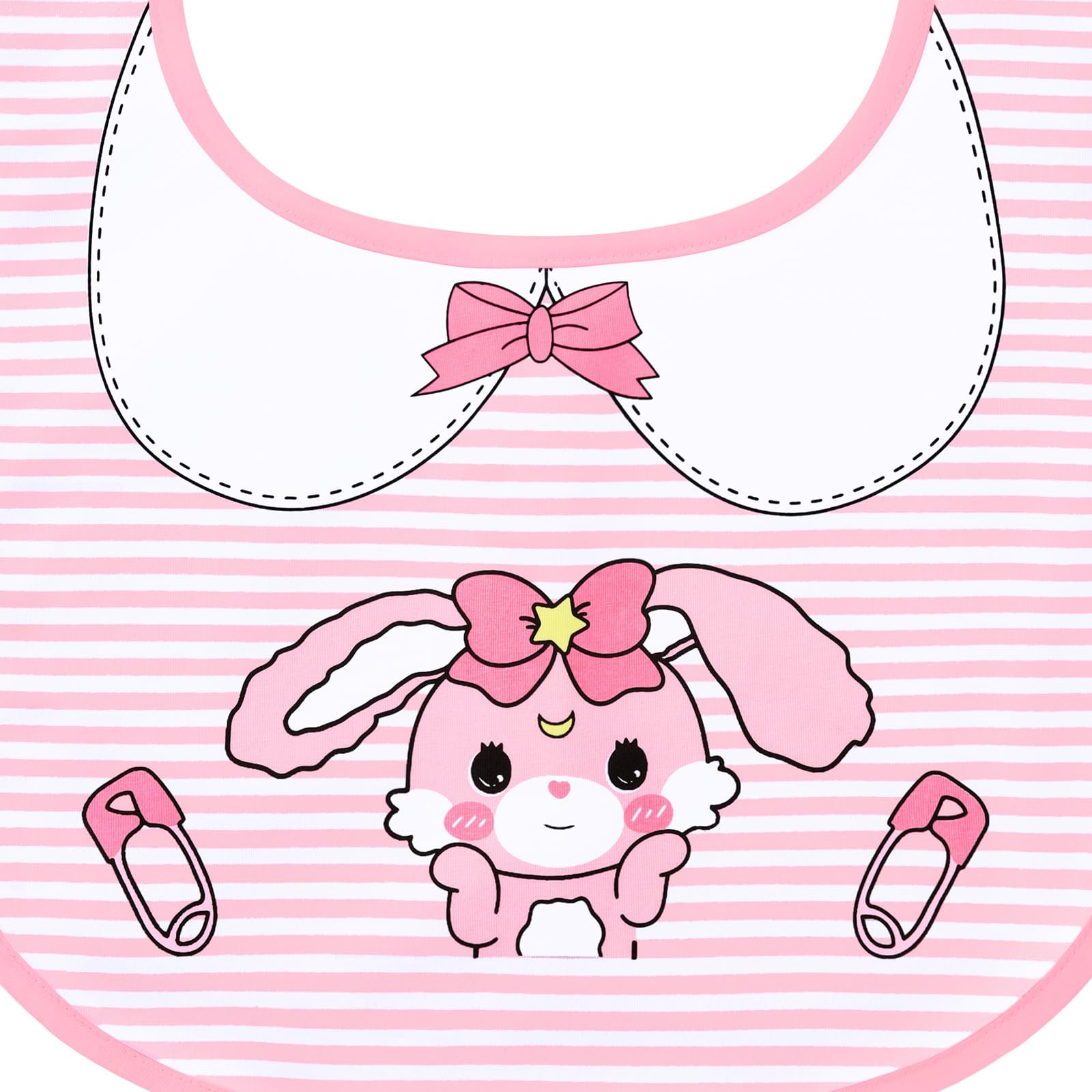 Littleforbig Cotton Waterproof Printed Adult Bib with Adjustable Hook-and-Loop Fastener Closure - Usagi Adult Bib - Image 4