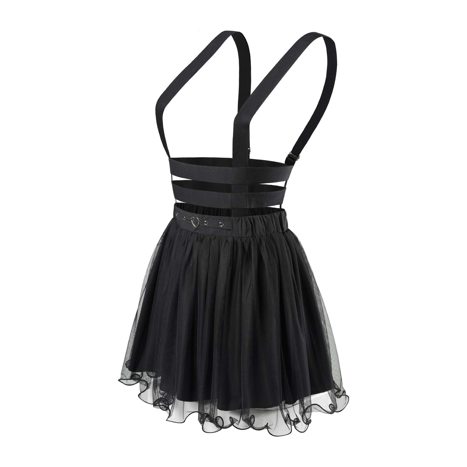 Littleforbig Mesh Overall Skirt Romper - Heartbreaker Jumper Skirt - Image 5