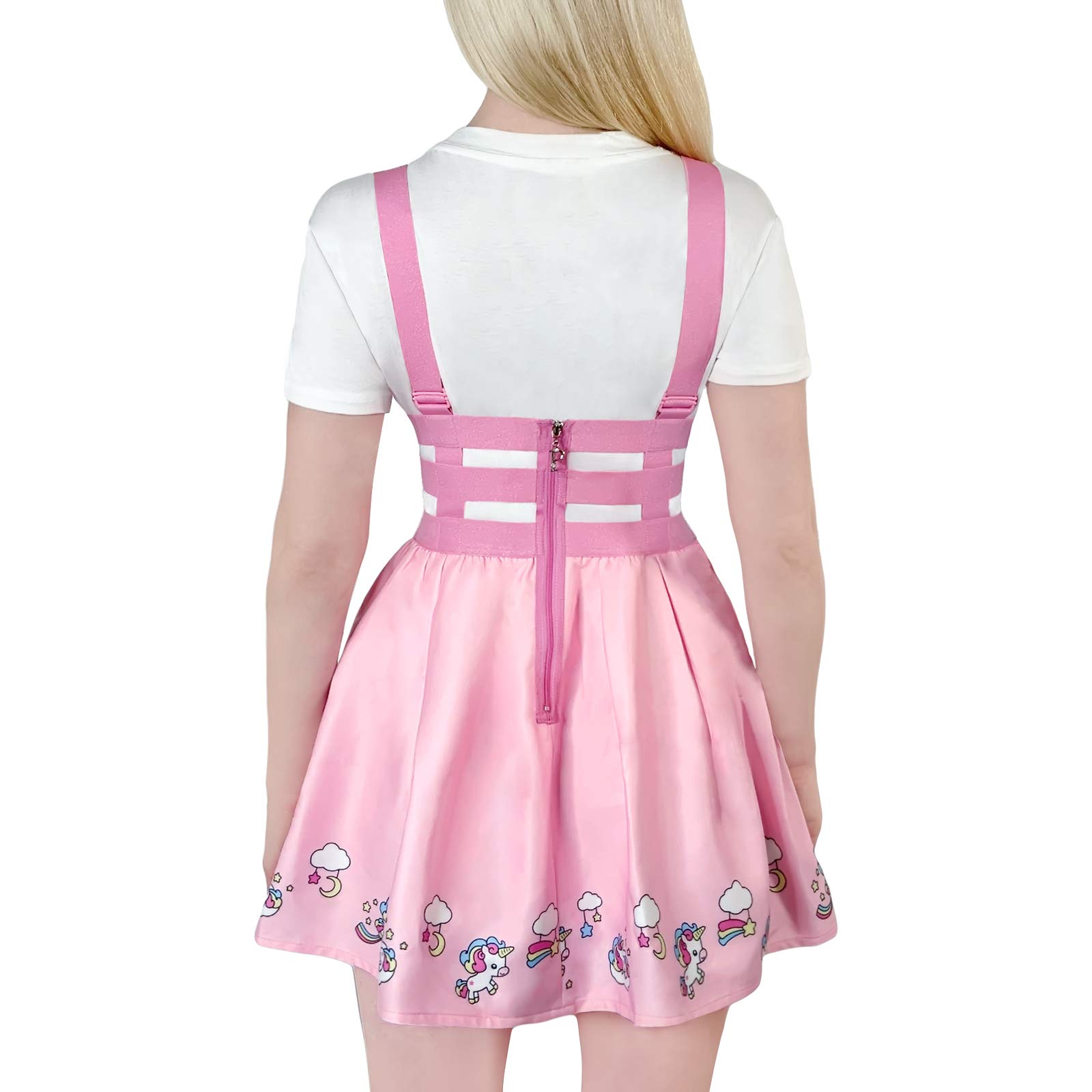 Littleforbig Pleated Overall Skirt Romper - Unicorn Jumper Skirt - Image 4