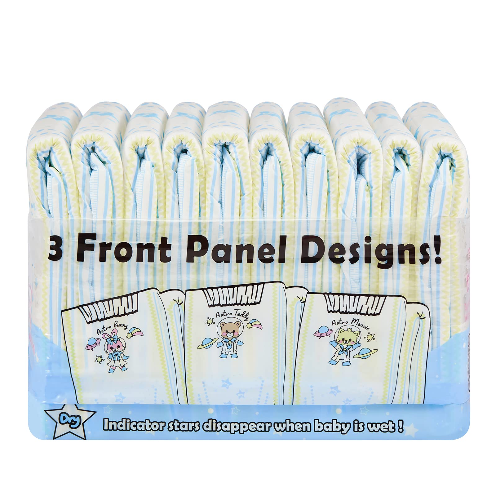 Littleforbig Printed Adult Brief Diapers 10 Pieces - Astro Babies (Medium 28"-38") - Image 5