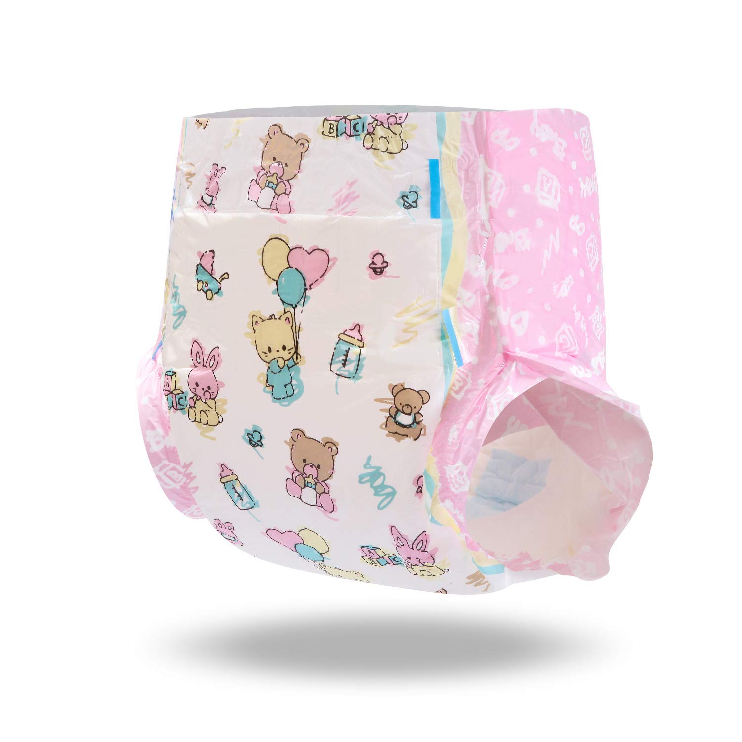 Littleforbig Printed Adult Brief Diapers 10 Pieces - Baby Cuties (Medium 28"-38") - Image 3