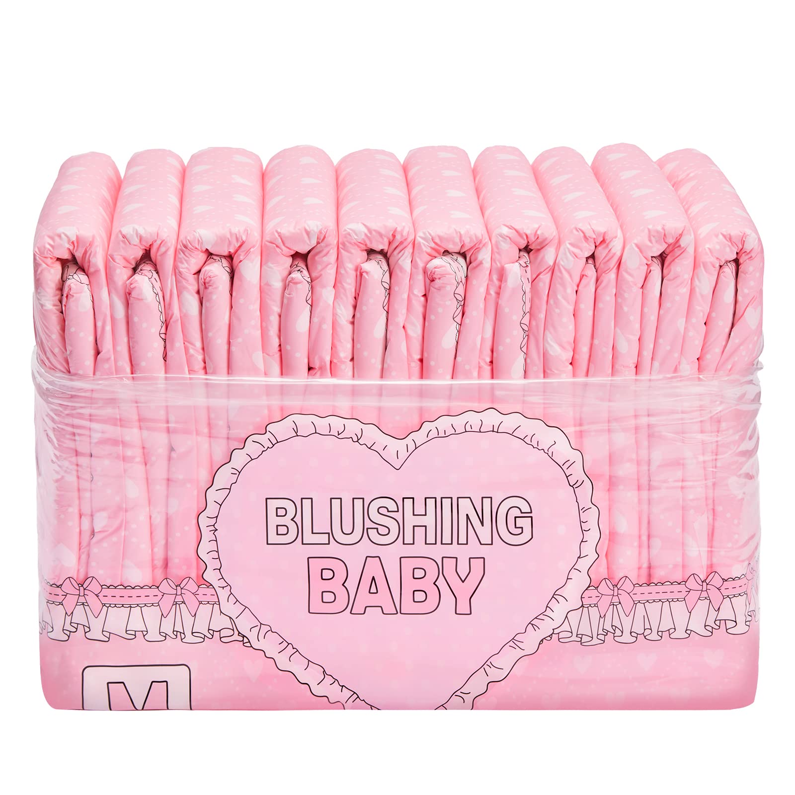 Littleforbig Printed Adult Brief Diapers 40 Pieces (4 Packs) - Blushing Baby(M) - Image 7