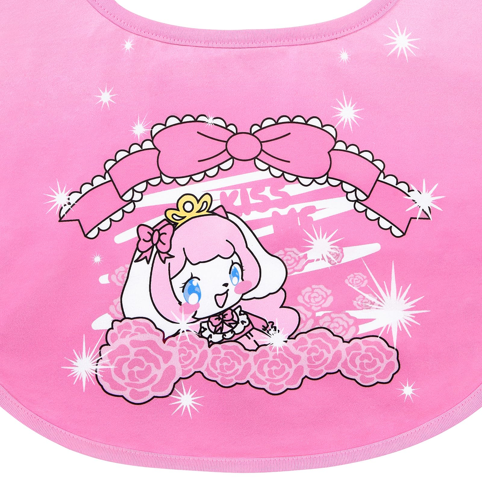 Littleforbig Silky Waterproof Babydoll Printed Adult Bib with Adjustable Hook-and-Loop Fastener Closure - Little Beauty Adult Bib - Image 4