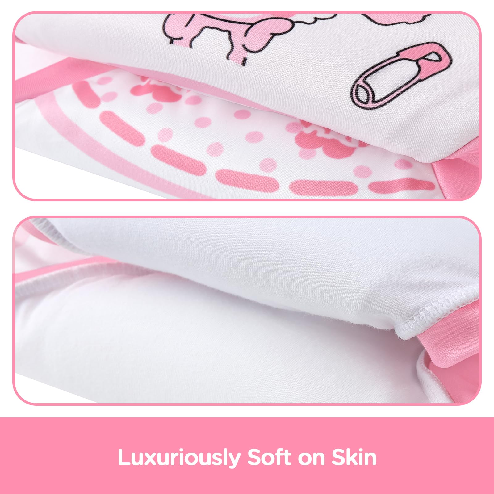 Littleforbig Soft Silky Underwear Comfortable Washable Reusable Waterproof Adult Briefs Training Pants - Baby Usagi M - Image 6