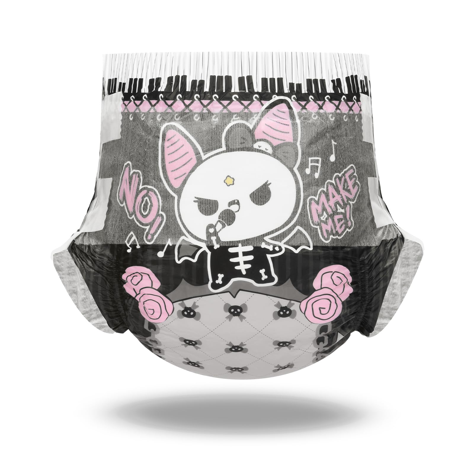Littleforbig Ultra Absorbent 7000 mL Printed Diaper 2 Pieces - Goth Brat (Large 36"-48") - Image 7