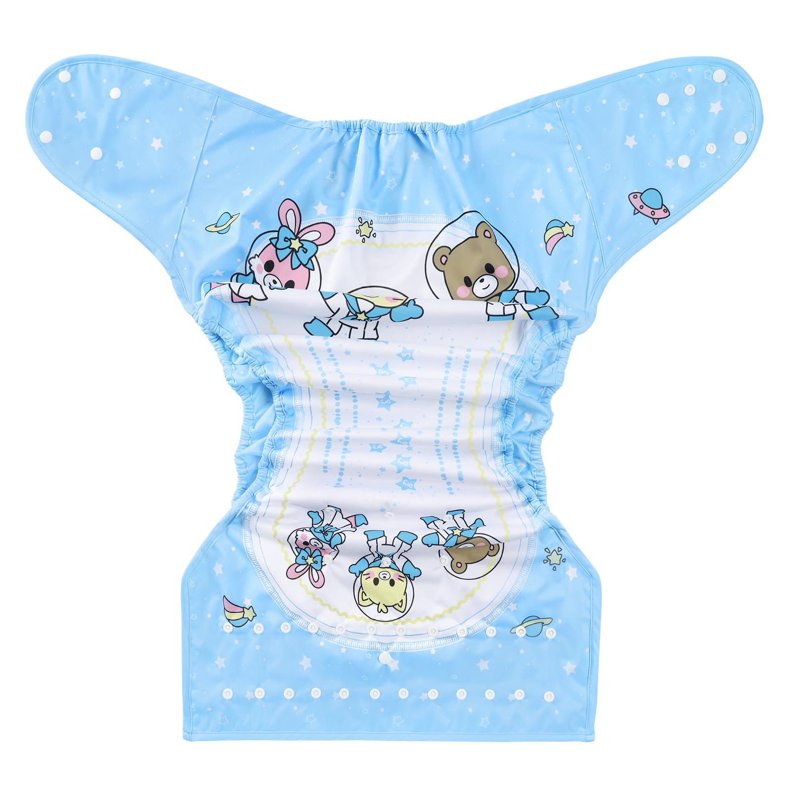 Littleforbig Washable Adjustable Reusable Waterproof Cloth Adult Diaper Wrap Cover One Size - Astro Babies - Image 8