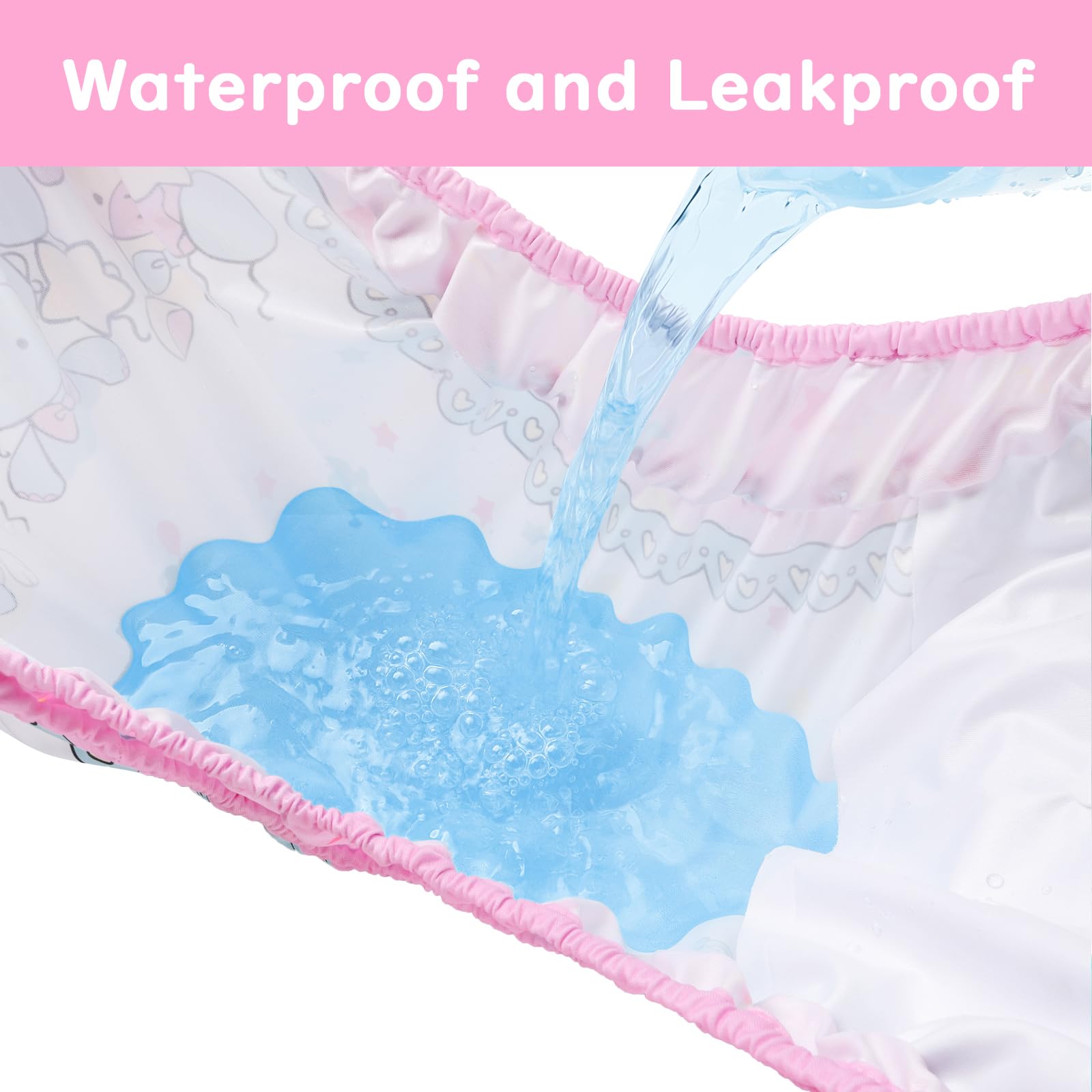 Littleforbig Washable Adjustable Reusable Waterproof Cloth Adult Diaper Wrap Cover One Size - Little Circus - Image 3