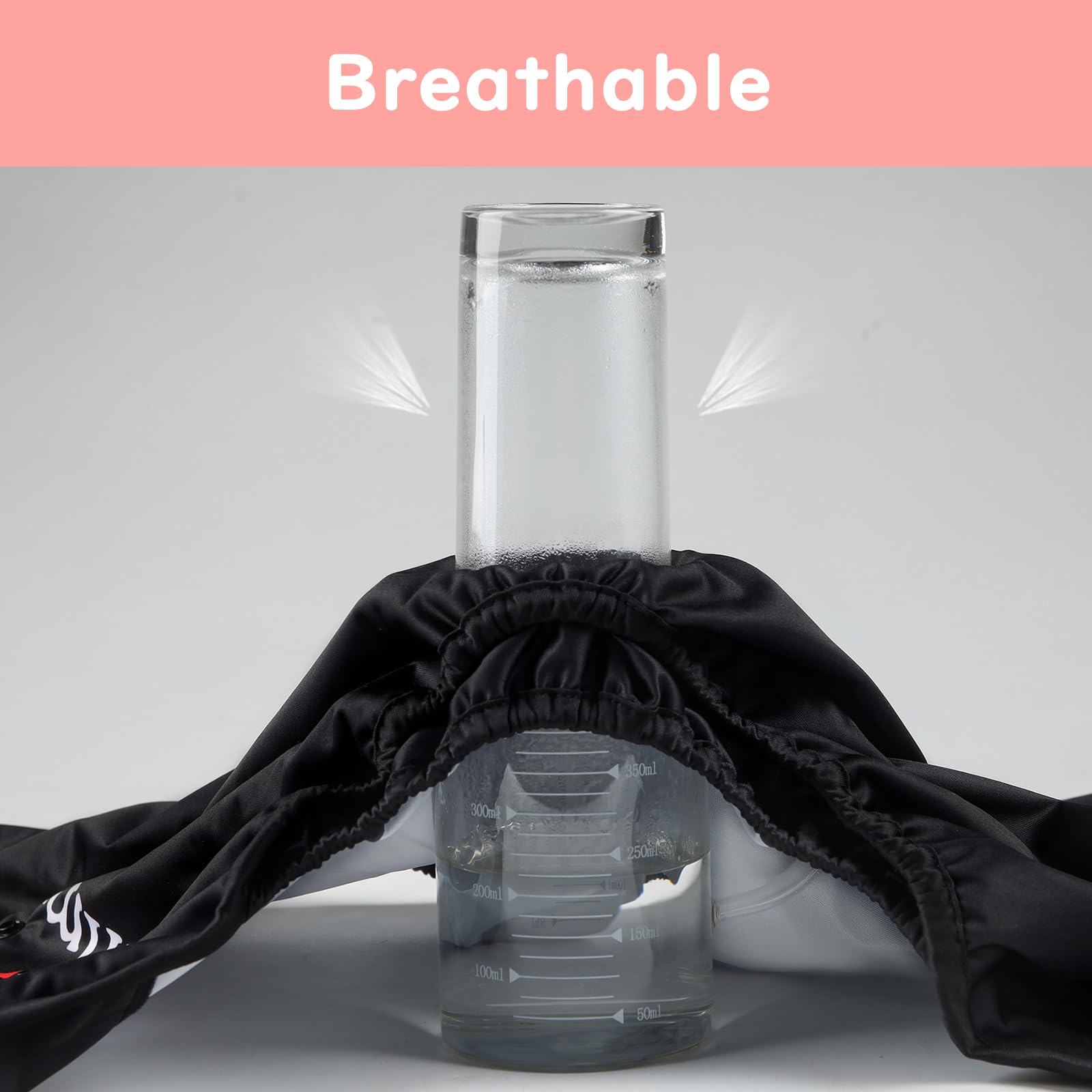 Littleforbig Washable Adjustable Reusable Waterproof Cloth Adult Diaper Wrap Cover One Size - I Love Mommy Black - Image 4