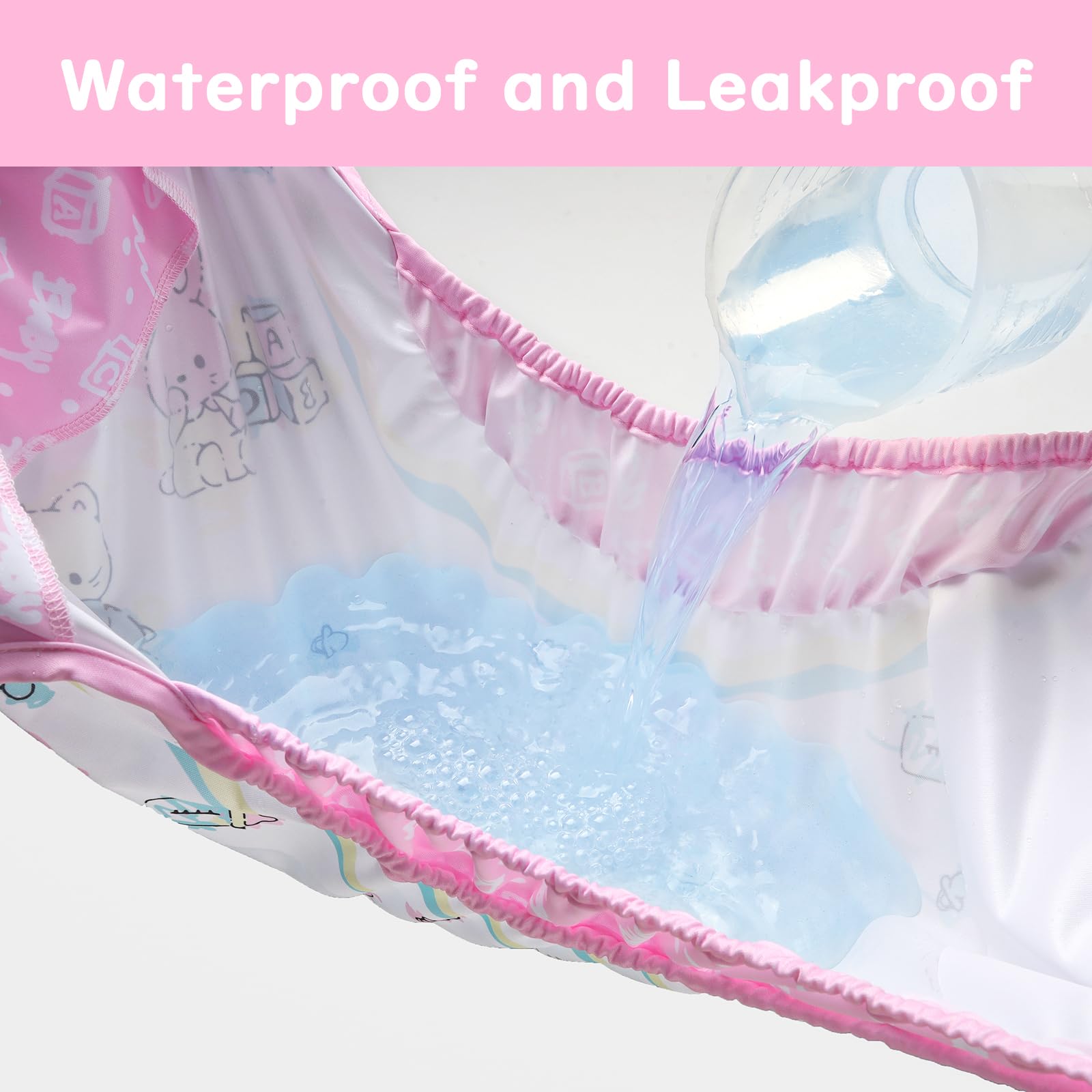 Littleforbig Washable Adjustable Reusable Waterproof Cloth Adult Diaper Wrap Cover - Baby Cuties M - Image 3