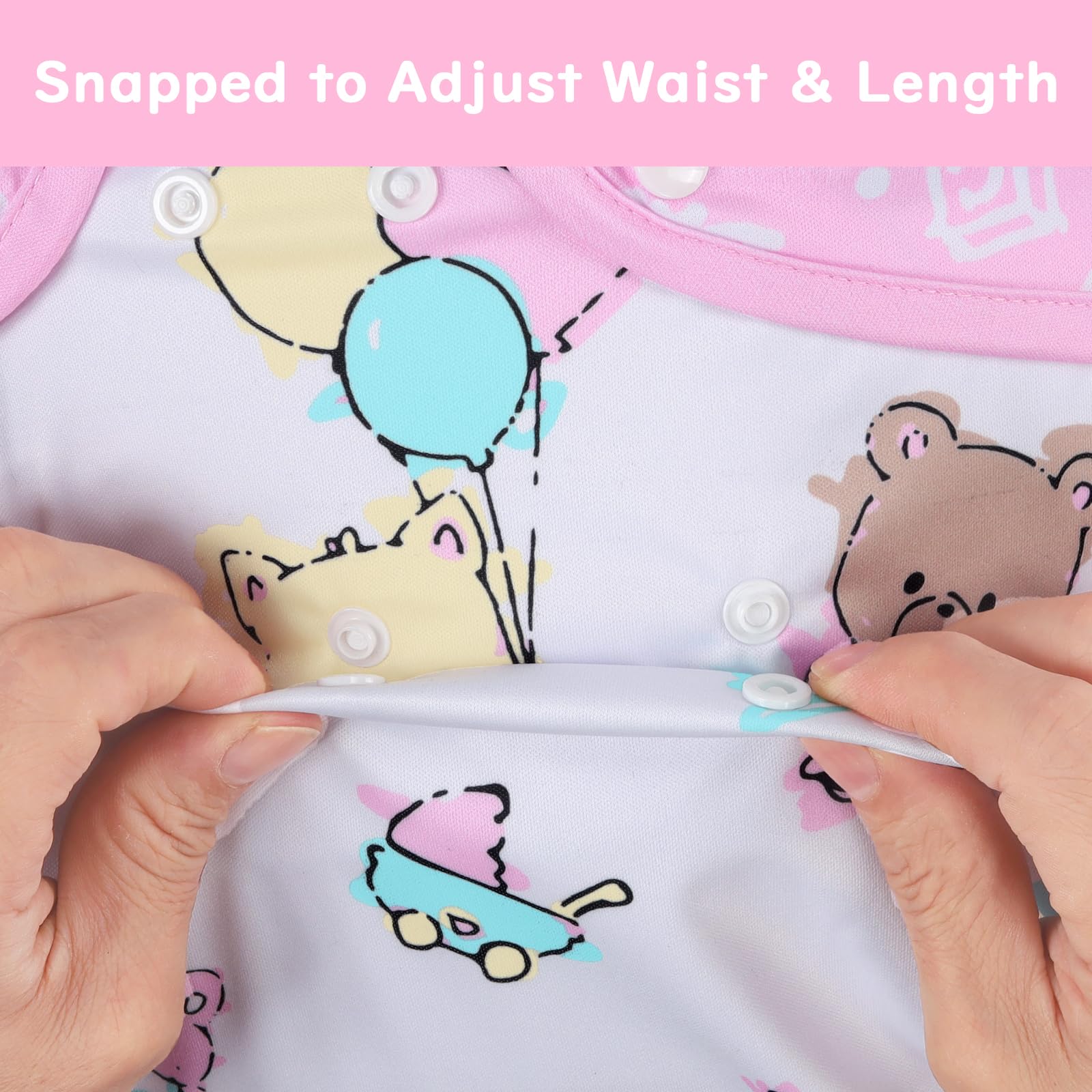 Littleforbig Washable Adjustable Reusable Waterproof Cloth Adult Diaper Wrap Cover - Baby Cuties M - Image 6
