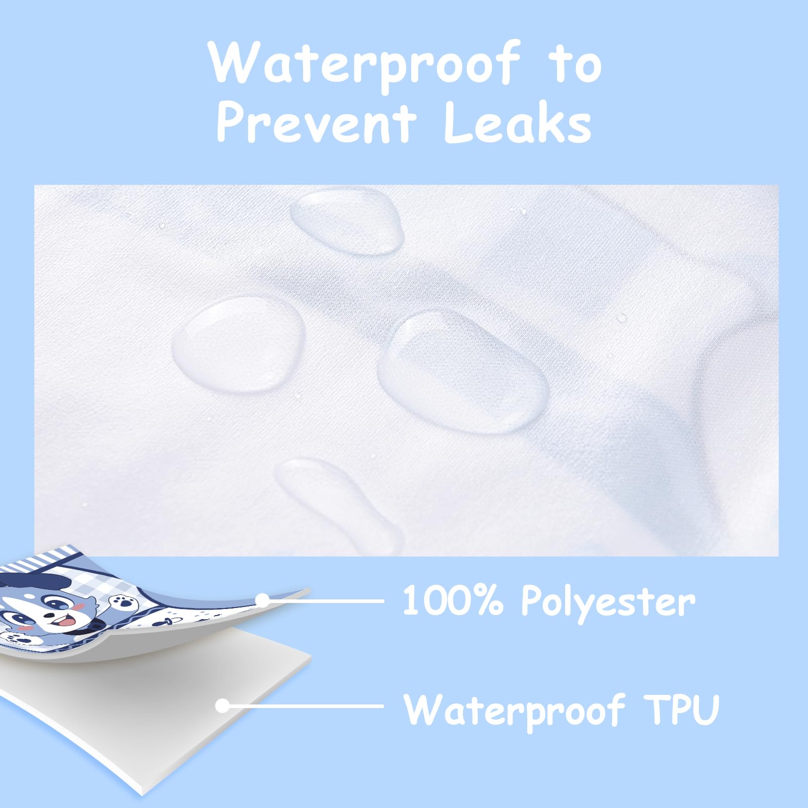 Littleforbig Washable Adjustable Reusable Waterproof Cloth Adult Diaper Wrap Cover- Little Blue M - Image 7