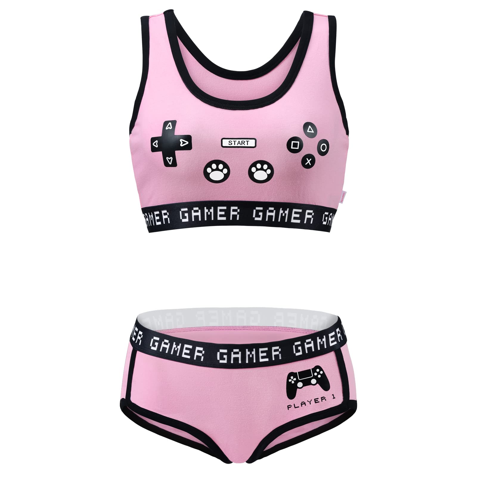 Littleforbig Women Cotton Camisole and Panties Sports loungewear Bralette Set - Playgirl - Image 4