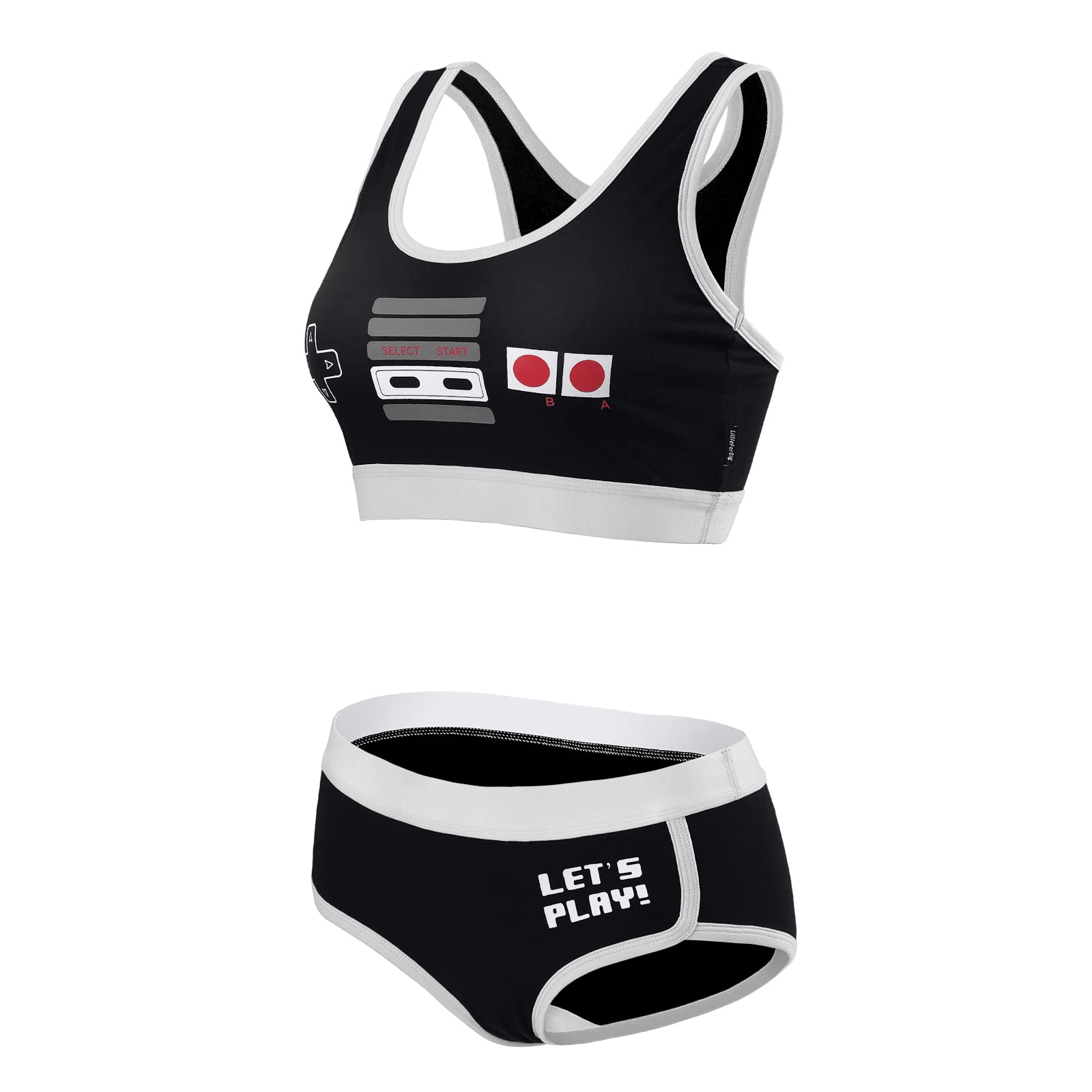 Littleforbig Women Cotton Camisole and Panties Sports loungewear Bralette Set - Let's Play Gamer Girl - Image 6