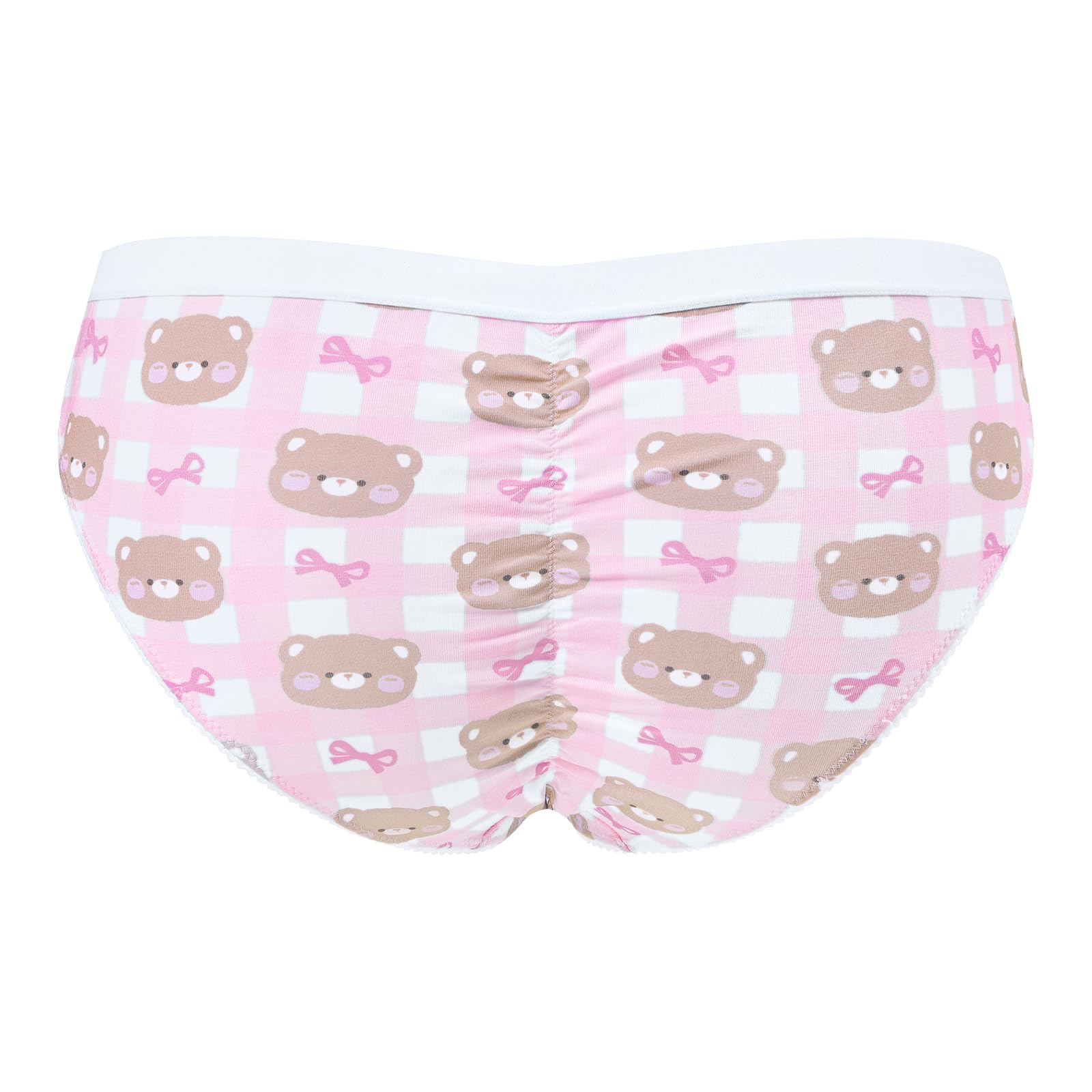 Littleforbig Women's Ladies Soft Cotton Underwear Comfortable Hipster Briefs Babydoll Baby Bear 4 Pack Panties Set - Image 3