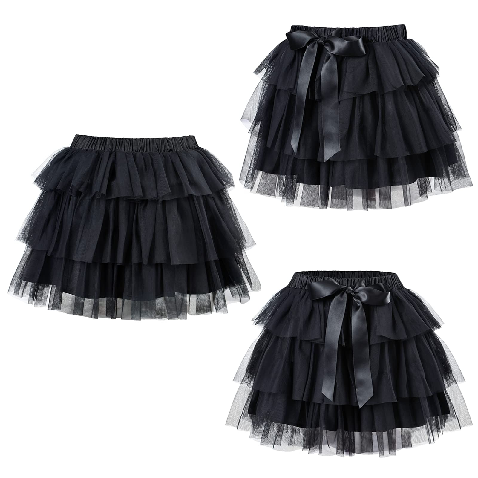 Littleforbig Women's Mesh Tulle Puffy Petticoat Tutu Ballet Bubble Short Ballerina Skirt - Image 6